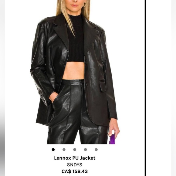 Revolve Faux Leather Jacket/Blazer - Picture 1 of 4